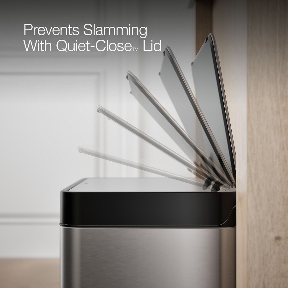 KOHLER K-20942 8-gallon stainless steel step trash can