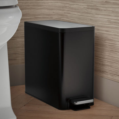 KOHLER K-20957 2.5-gallon slim step trash can