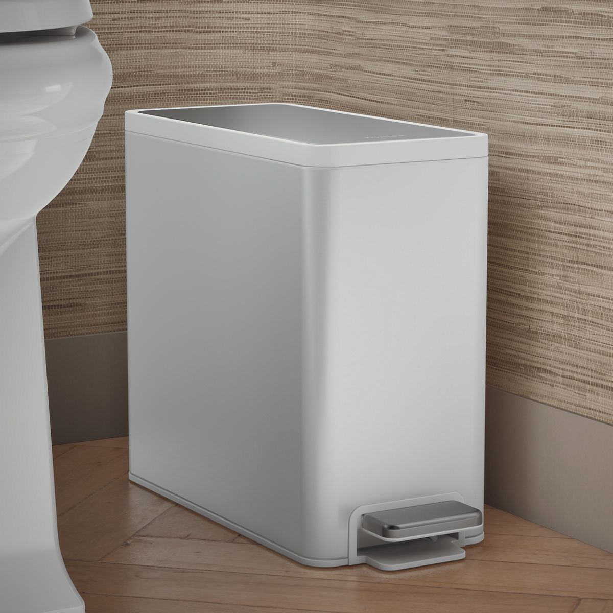 KOHLER K-20957 2.5-gallon slim step trash can