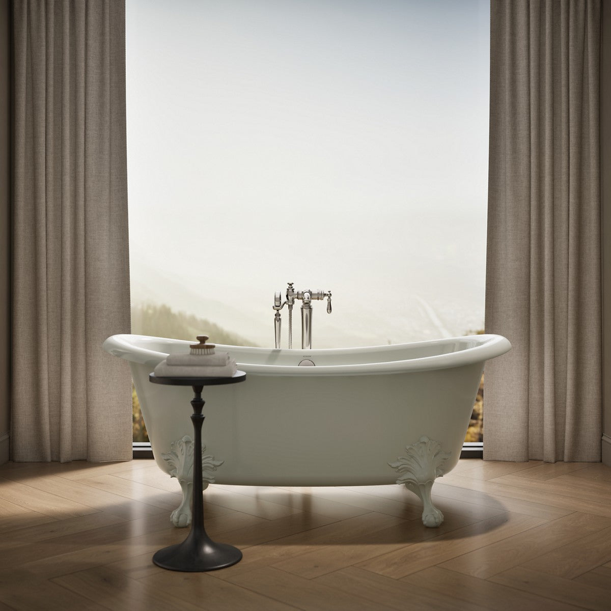 KOHLER K-21000-PDE Artifacts 66-1/8" x 32-1/2" freestanding bath, dune - view 4