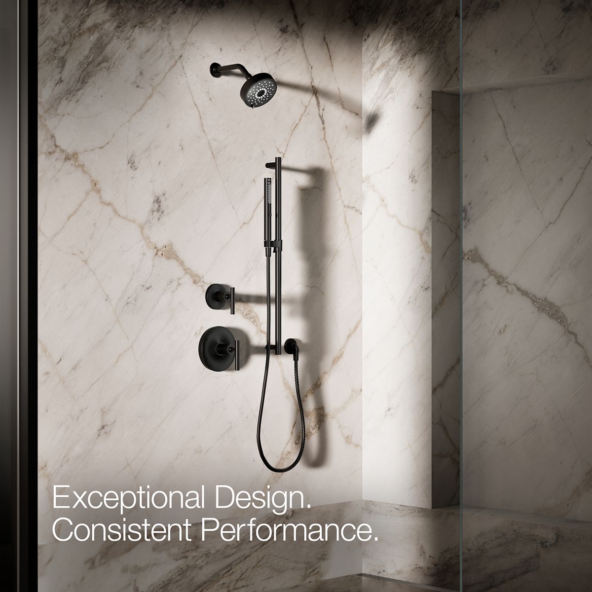 KOHLER Shift+ Round two-function handshower, 2.5 gpm