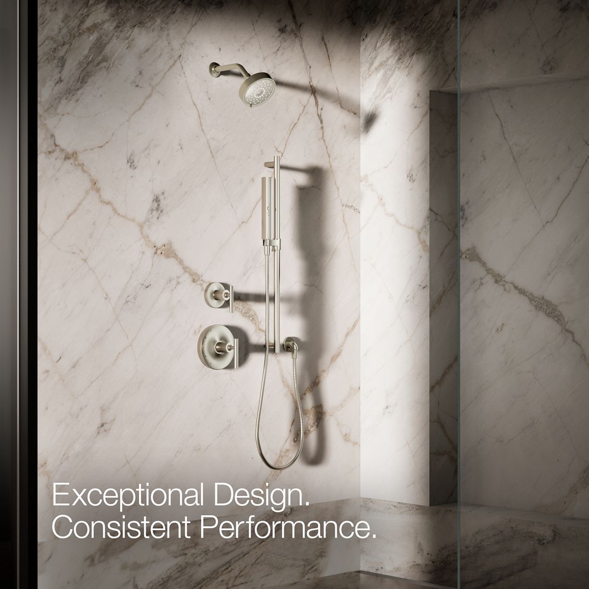 KOHLER Shift+ Square two-function handshower, 1.75 gpm