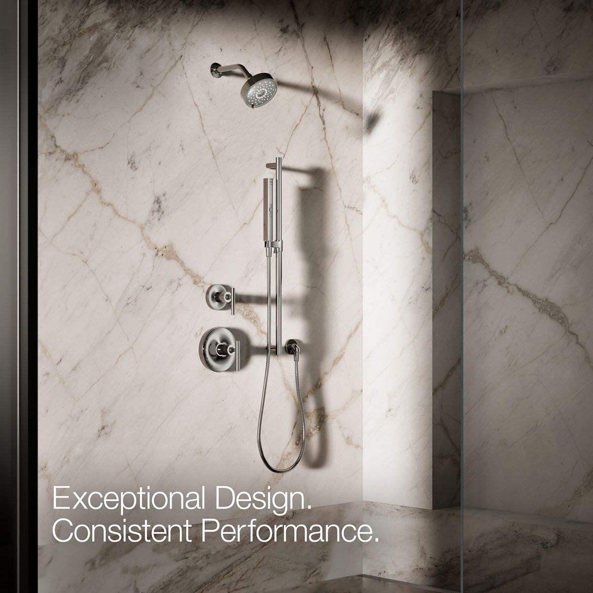 KOHLER Shift+ Square two-function handshower, 1.75 gpm