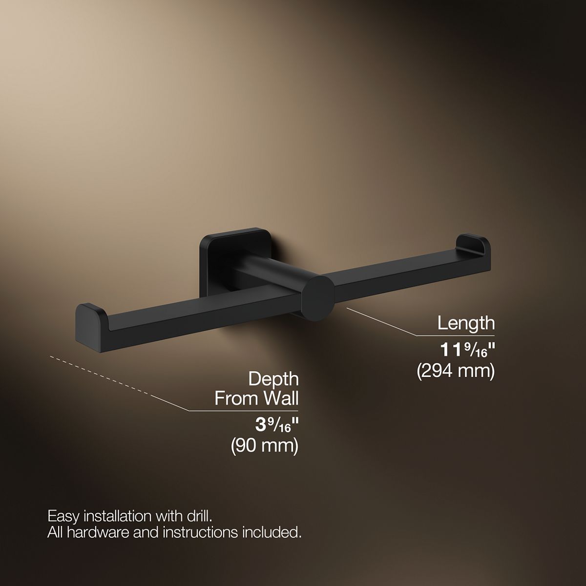 KOHLER K-21897 Parallel Double toilet paper holder