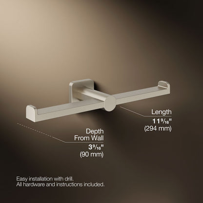 KOHLER K-21897 Parallel Double toilet paper holder