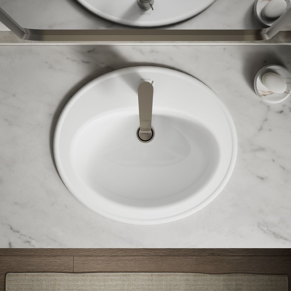 KOHLER Pennington 20-1/4" oval drop-in bathroom sink