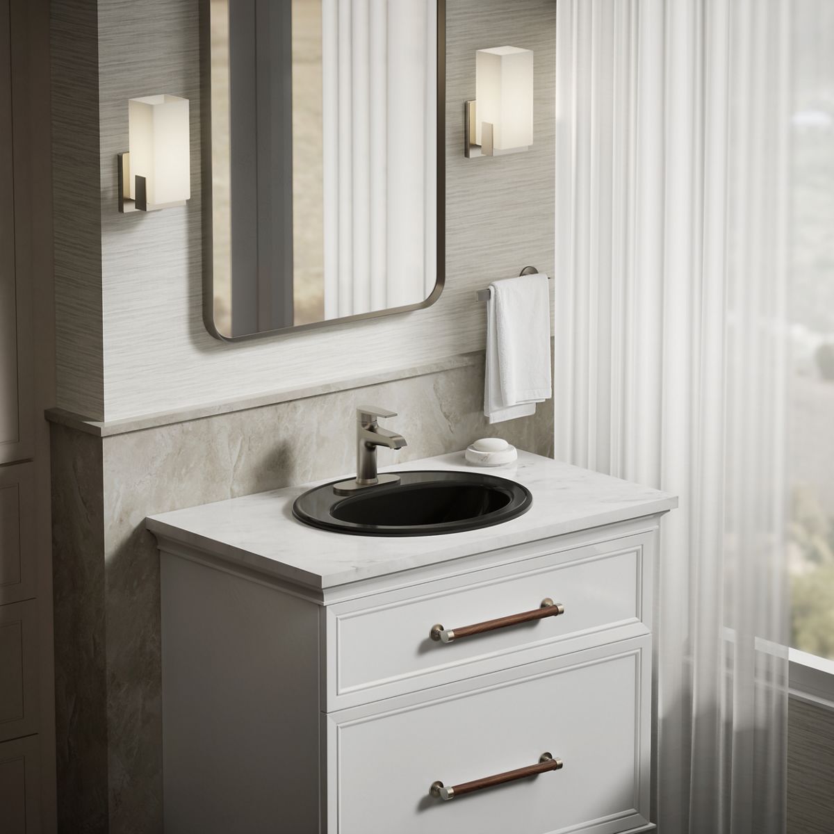 KOHLER Pennington 20-1/4" oval drop-in bathroom sink
