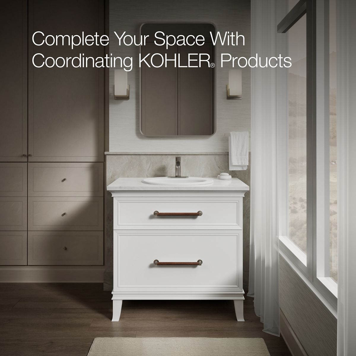 KOHLER Pennington 20-1/4" oval drop-in bathroom sink