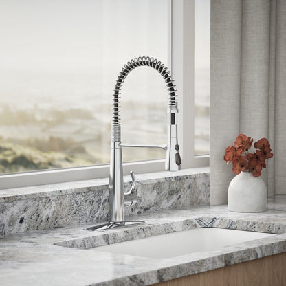 KOHLER K-22033 Simplice Semi-professional kitchen sink faucet with three-function sprayhead