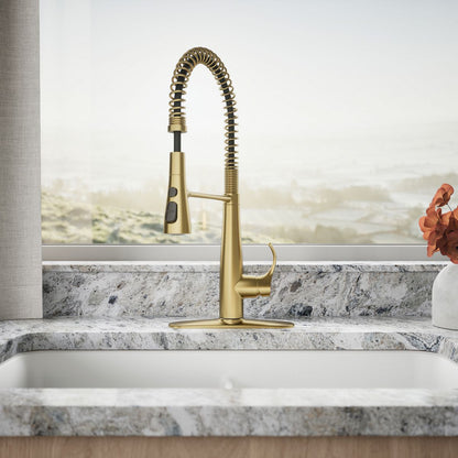KOHLER K-22033 Simplice Semi-professional kitchen sink faucet with three-function sprayhead