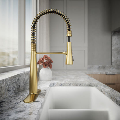 KOHLER K-22033 Simplice Semi-professional kitchen sink faucet with three-function sprayhead