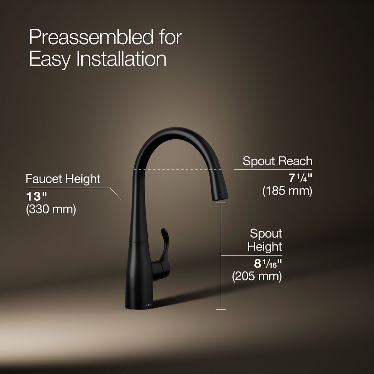 KOHLER K-22034 Simplice Single-handle bar sink faucet
