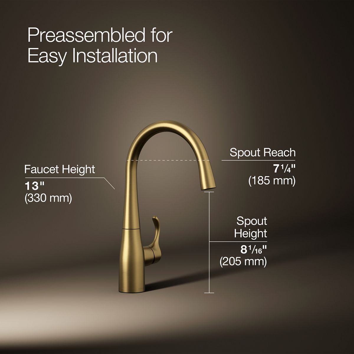 KOHLER K-22034 Simplice Single-handle bar sink faucet