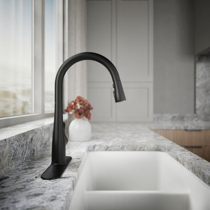 KOHLER K-22036 Simplice Touchless pull-down kitchen sink faucet with three-function sprayhead