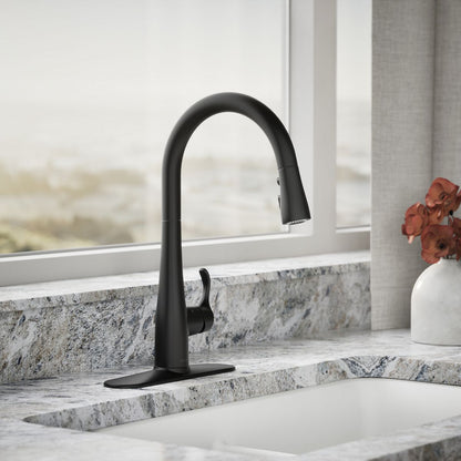 KOHLER K-22036 Simplice Touchless pull-down kitchen sink faucet with three-function sprayhead