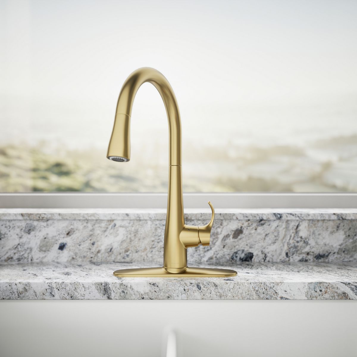 KOHLER K-22036 Simplice Touchless pull-down kitchen sink faucet with three-function sprayhead