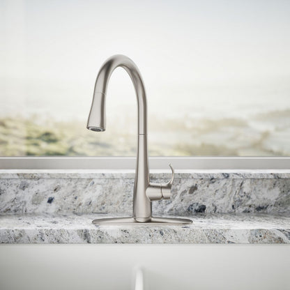 KOHLER K-22036 Simplice Touchless pull-down kitchen sink faucet with three-function sprayhead