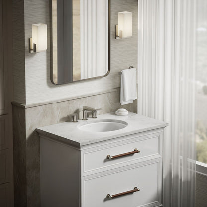KOHLER K-2205 Caxton 19-1/4" oval undermount bathroom sink, no overflow