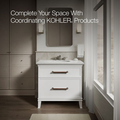 KOHLER K-2205 Caxton 19-1/4" oval undermount bathroom sink, no overflow