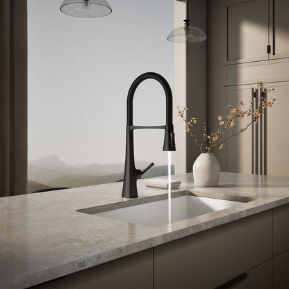 KOHLER K-22060 Graze Semi-professional kitchen sink faucet with three-function sprayhead