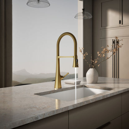 KOHLER K-22060 Graze Semi-professional kitchen sink faucet with three-function sprayhead