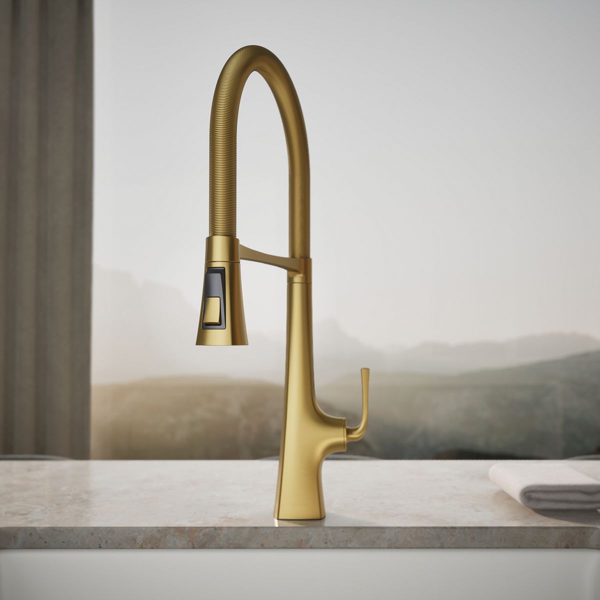 KOHLER K-22060 Graze Semi-professional kitchen sink faucet with three-function sprayhead