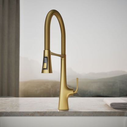 KOHLER K-22060 Graze Semi-professional kitchen sink faucet with three-function sprayhead
