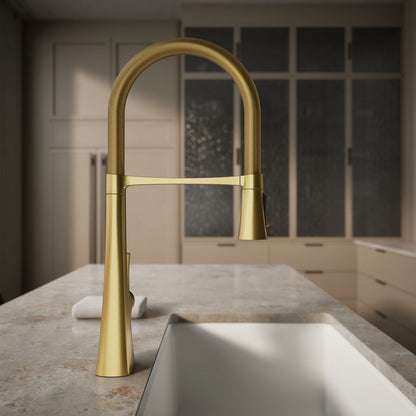 KOHLER K-22060 Graze Semi-professional kitchen sink faucet with three-function sprayhead