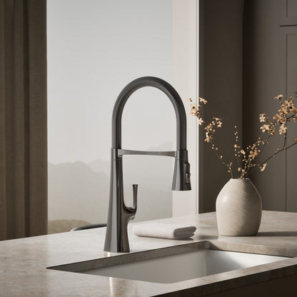 KOHLER K-22061 Graze Semi-professional kitchen sink faucet with three-function sprayhead