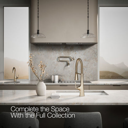 KOHLER K-22061 Graze Semi-professional kitchen sink faucet with three-function sprayhead