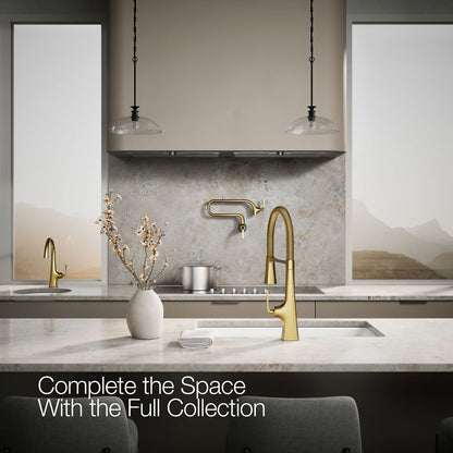 KOHLER K-22061 Graze Semi-professional kitchen sink faucet with three-function sprayhead