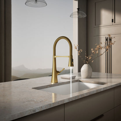 KOHLER K-22061 Graze Semi-professional kitchen sink faucet with three-function sprayhead