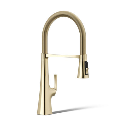 KOHLER K-22061 Graze Semi-professional kitchen sink faucet with three-function sprayhead