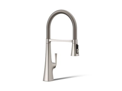 KOHLER K-22061 Graze Semi-professional kitchen sink faucet with three-function sprayhead