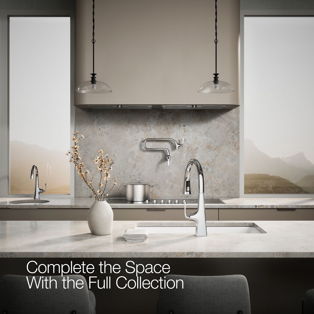 KOHLER K-22062 Graze Pull-down kitchen sink faucet with three-function sprayhead