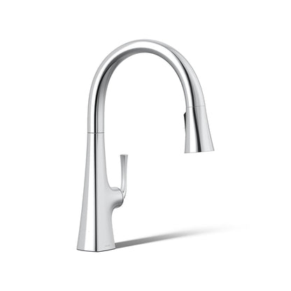 KOHLER K-22062 Graze Pull-down kitchen sink faucet with three-function sprayhead