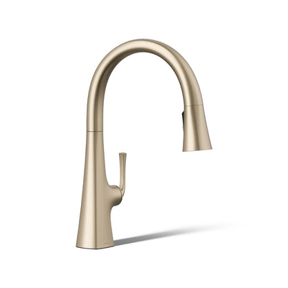 KOHLER K-22062 Graze Pull-down kitchen sink faucet with three-function sprayhead