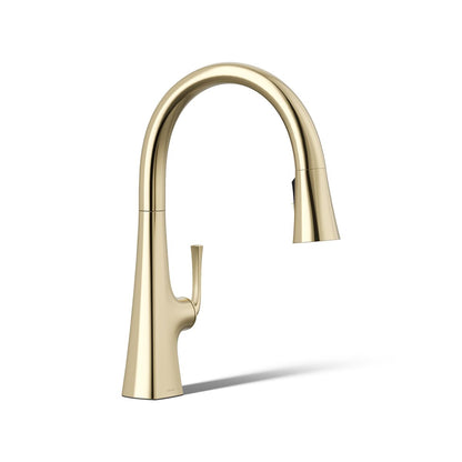 KOHLER K-22062 Graze Pull-down kitchen sink faucet with three-function sprayhead