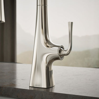 KOHLER K-22063 Graze Pull-down kitchen sink faucet with three-function sprayhead