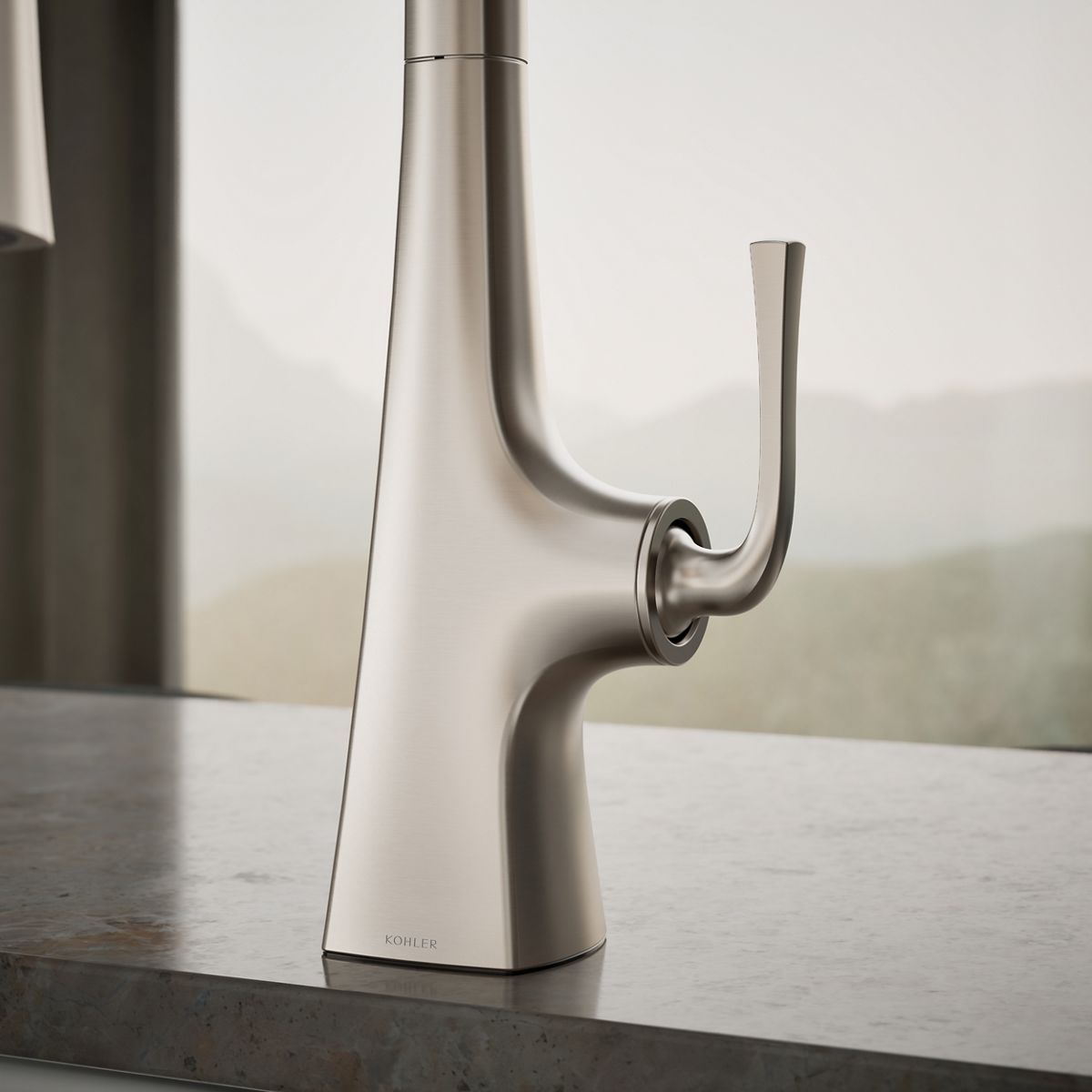 KOHLER K-22063 Graze Pull-down kitchen sink faucet with three-function sprayhead