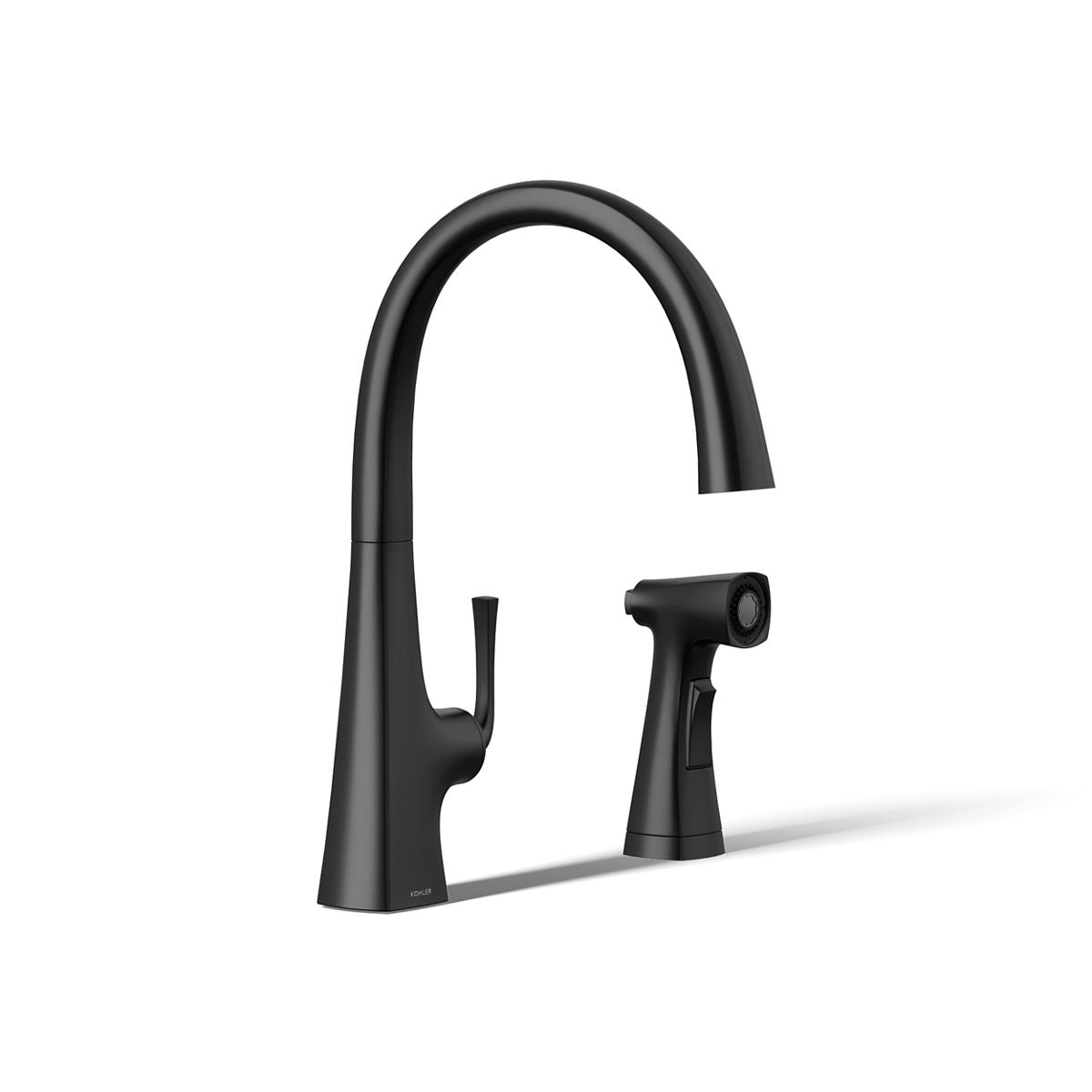 KOHLER K-22064 Graze Single-handle kitchen sink faucet with two-function side sprayer