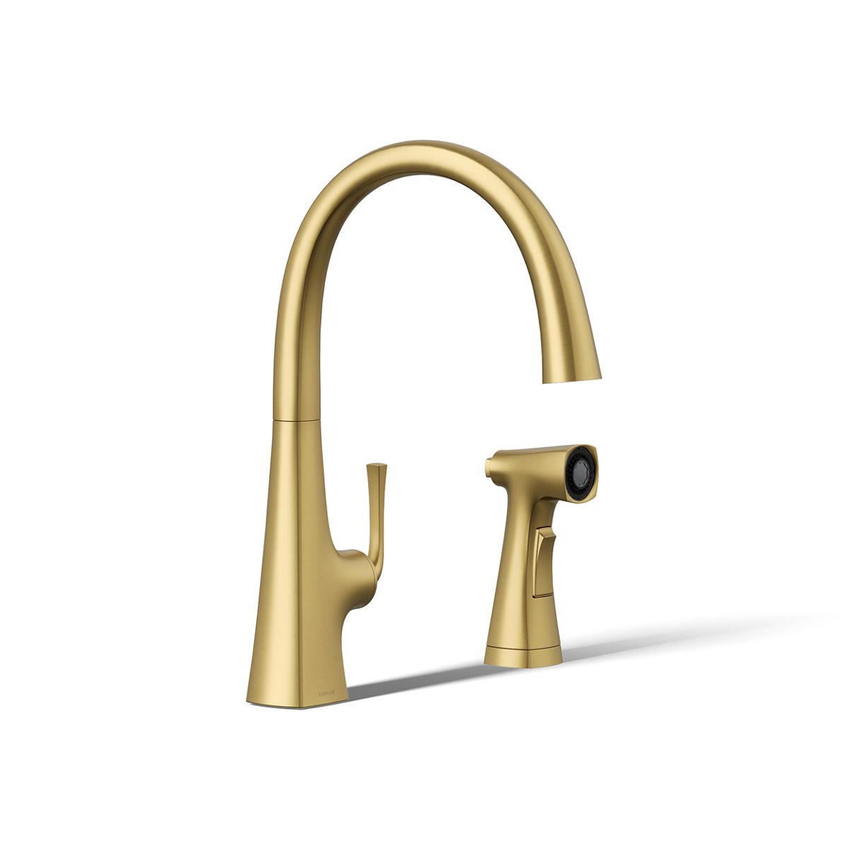 KOHLER K-22064 Graze Single-handle kitchen sink faucet with two-function side sprayer
