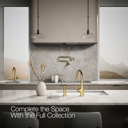 KOHLER K-22064 Graze Single-handle kitchen sink faucet with two-function side sprayer