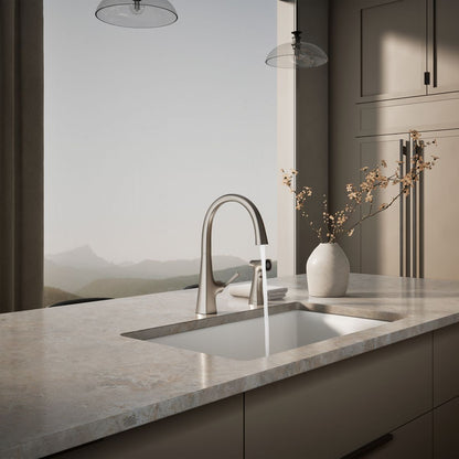 KOHLER K-22064 Graze Single-handle kitchen sink faucet with two-function side sprayer