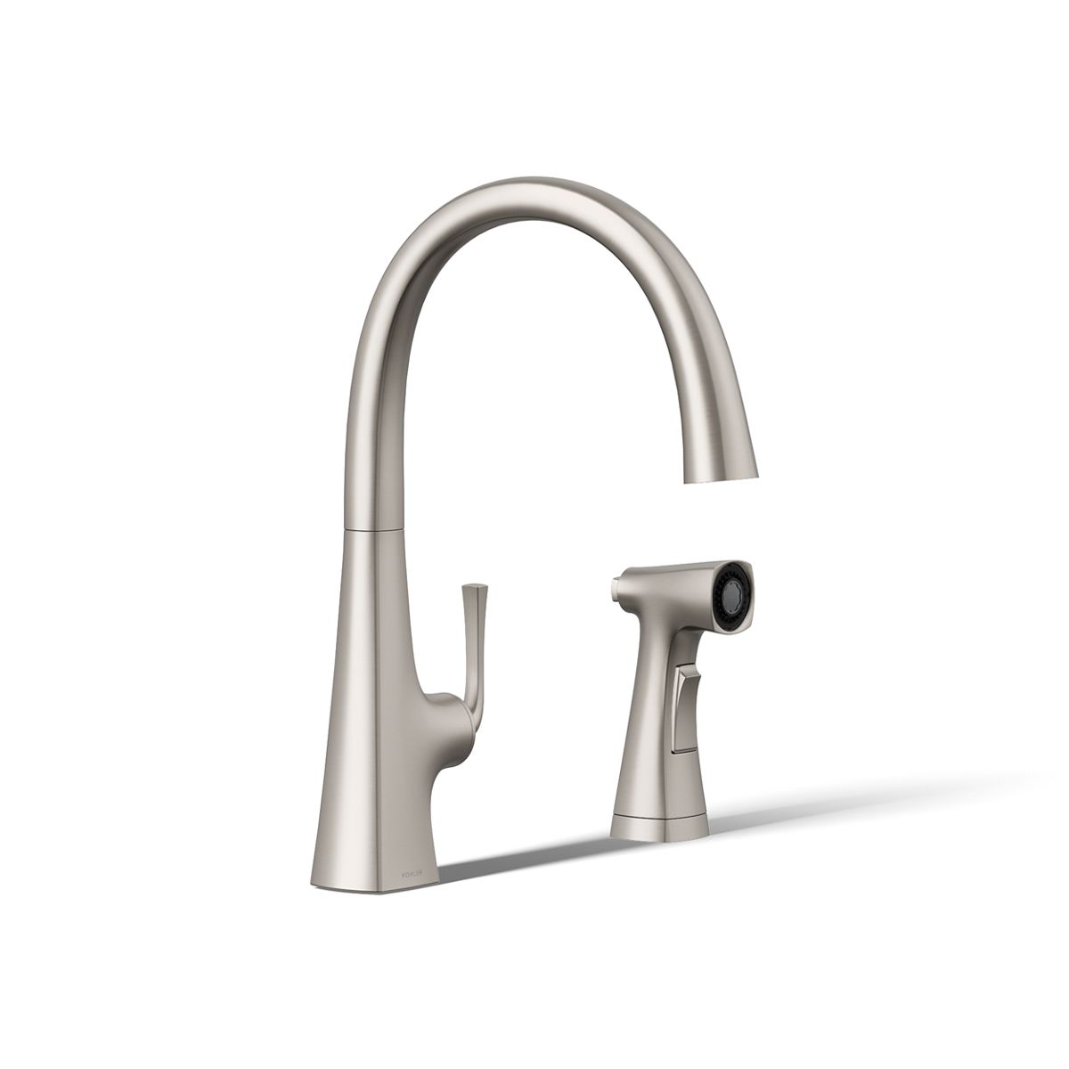KOHLER K-22064 Graze Single-handle kitchen sink faucet with two-function side sprayer