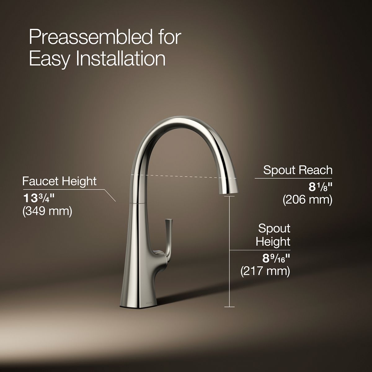 KOHLER K-22065 Graze Single-handle bar sink faucet