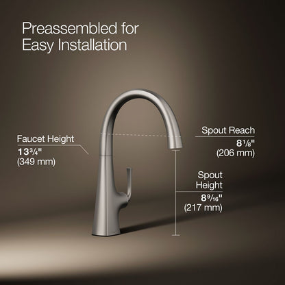 KOHLER K-22065 Graze Single-handle bar sink faucet