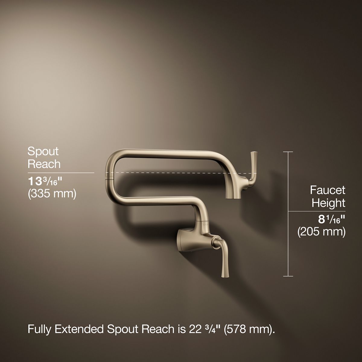 KOHLER K-22066 Graze Wall-mount pot filler