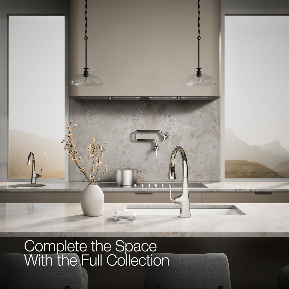 KOHLER K-22066 Graze Wall-mount pot filler