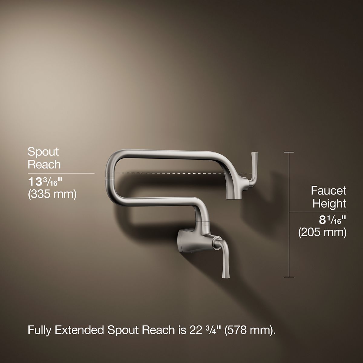 KOHLER K-22066 Graze Wall-mount pot filler